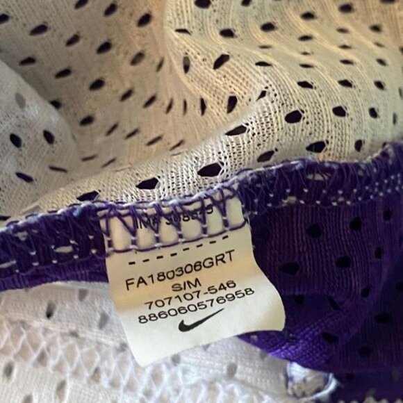 Nike Reversible Sleeveless Jersey Tank Top Purple and White Medium - Picture 6 of 6